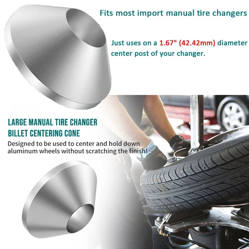 Large Manual Tire Changer Centering Cone Billet Aluminum for Harbor Freight - Picture 6 of 24