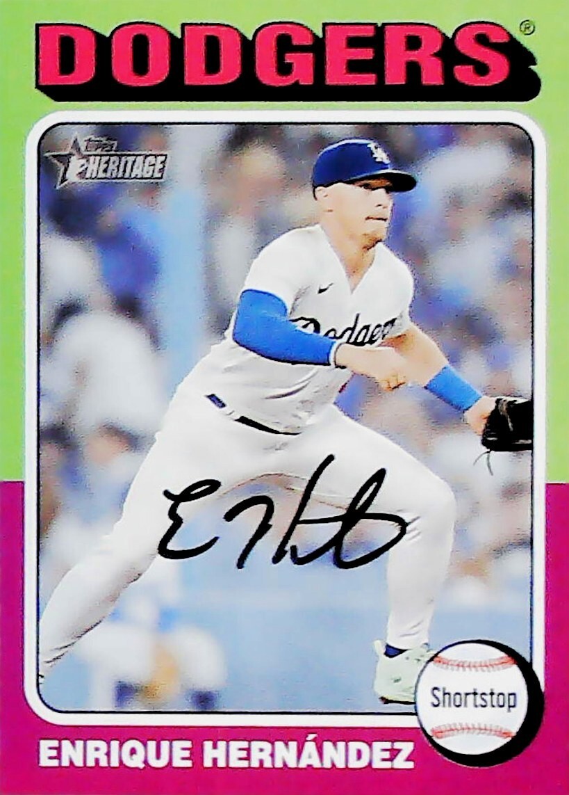 2024 TOPPS HERITAGE #475 ENRIQUE HERNANDEZ LOS ANGELES DODGERS | eBay