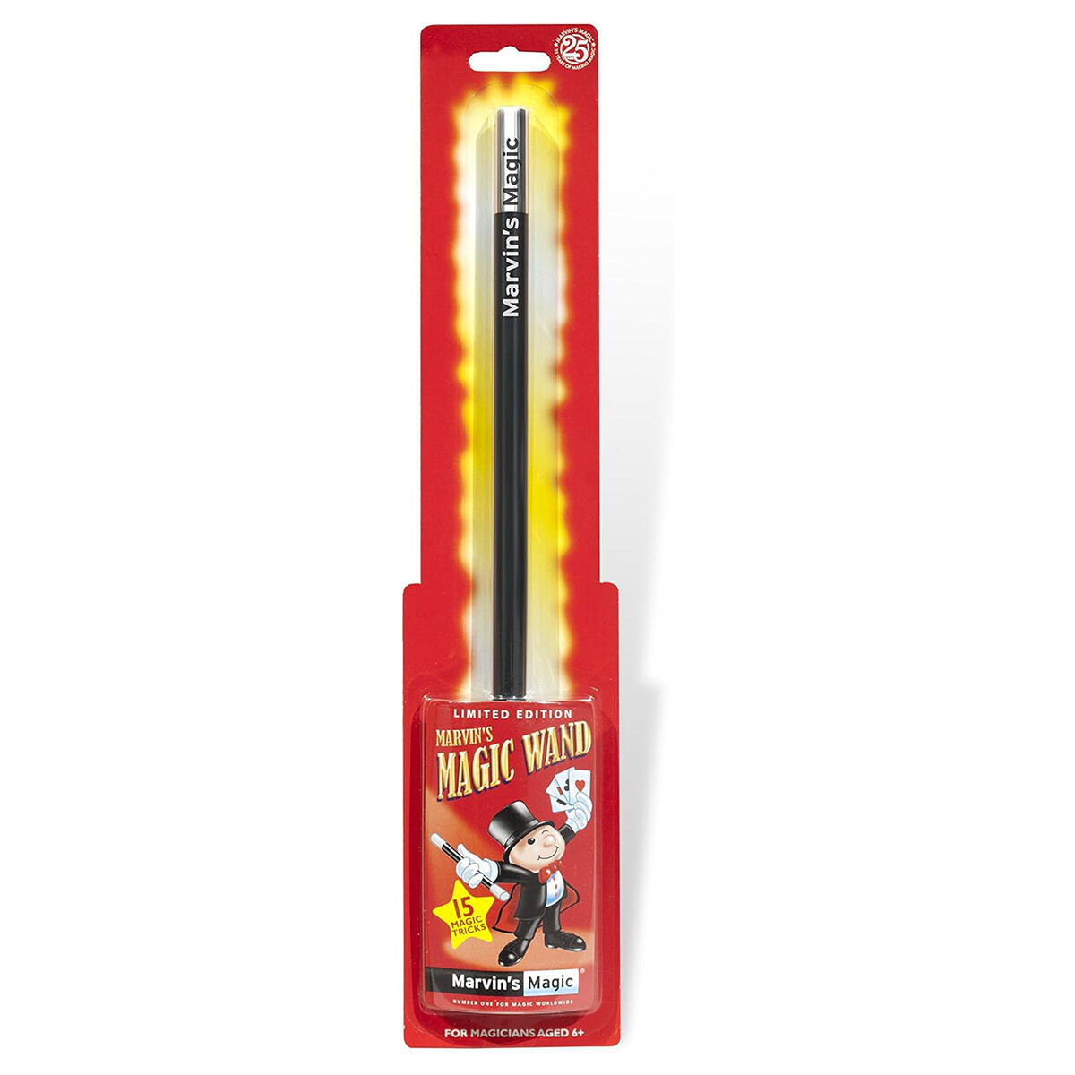 Varita Mágica Marvin Negra y Plateada Edición Limitada Para Jóvenes Magos Edad 6+