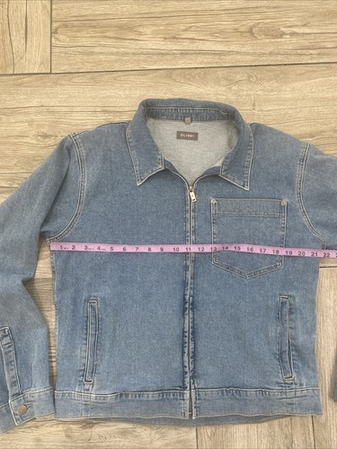 CHAQUETA NIYO DL1961 Lt Vista Denim Azul Jean Chaqueta Cremallera Completa Talla M - Imagen 4 de 9