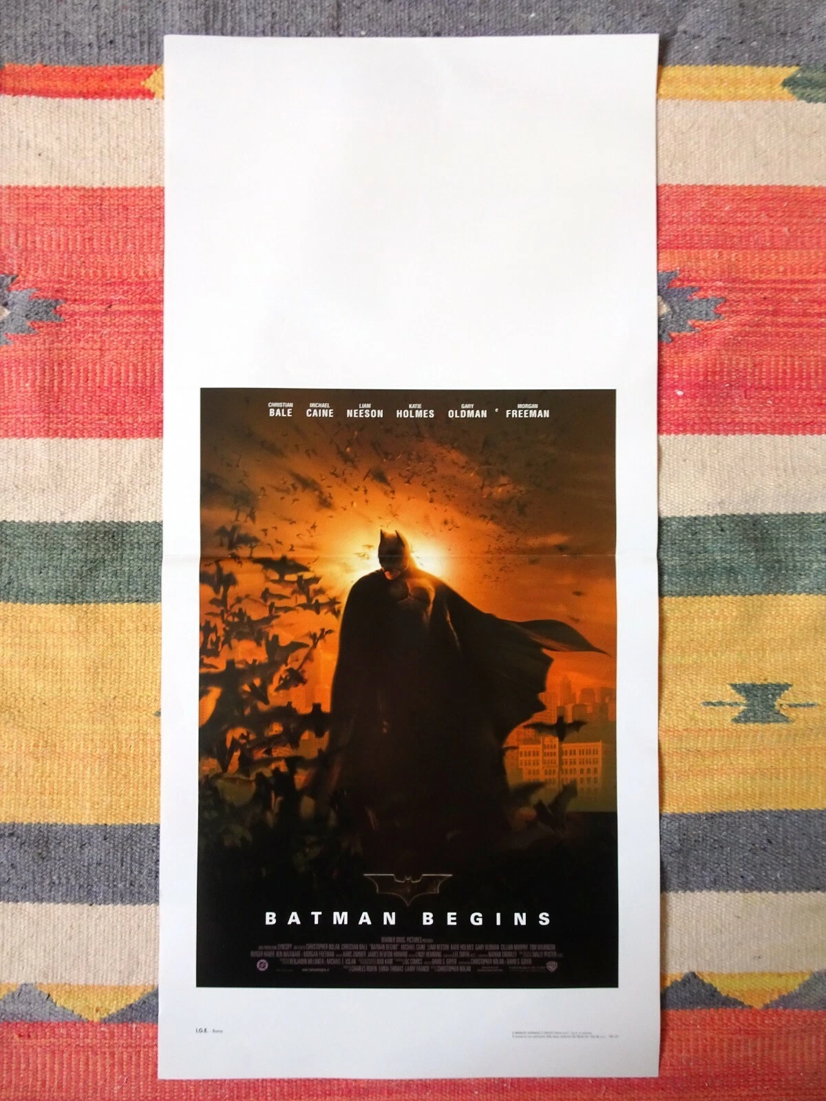 Locandina originale film Batman Begins (2005) - Regia di Christopher Nolan
