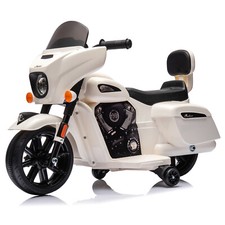 Ride on Motorcycle for Kids 6V Electric Dirt Bike USB AUX Music and Headlight