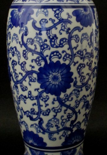 ✅ WUNDERSCHÖNE CHINESISCHE VASE EPOCHE 20. JAHRHUNDERT 36 X 13 PORZELLAN BEMALT - 3732 - Bild 4 von 8