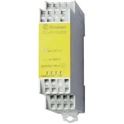 Finder 7S.43.9.024.0211 Relay Module 6A 24V DC State LED SIL 2 Capable