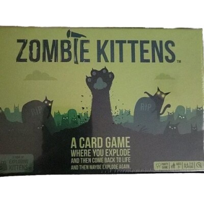 Zombie Kittens Card Game by Exploding Kittens - 2-5 Players - New & Sealed