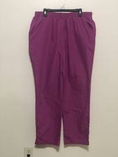 Butter-Soft Women's XL Scrubs Pants Elastic Stretch Waist Pink