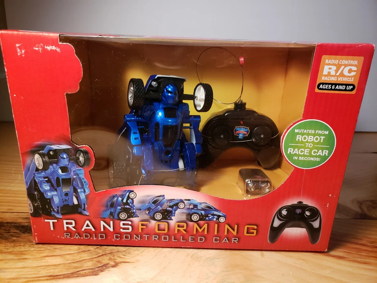 Blue hat sales transforming robot