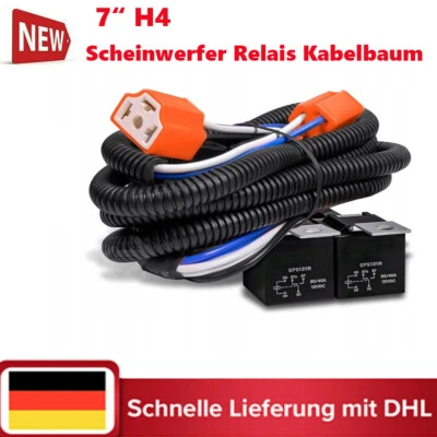 ZREE 12V Auto H4 Halogen Scheinwerfer Booster Kabelbaum Anschluss Relais Stromsparend