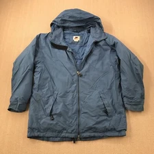 VINTAGE 90s Nike Jacket Men's Large Blue Street Wear Hip Hop Y2K Hooded