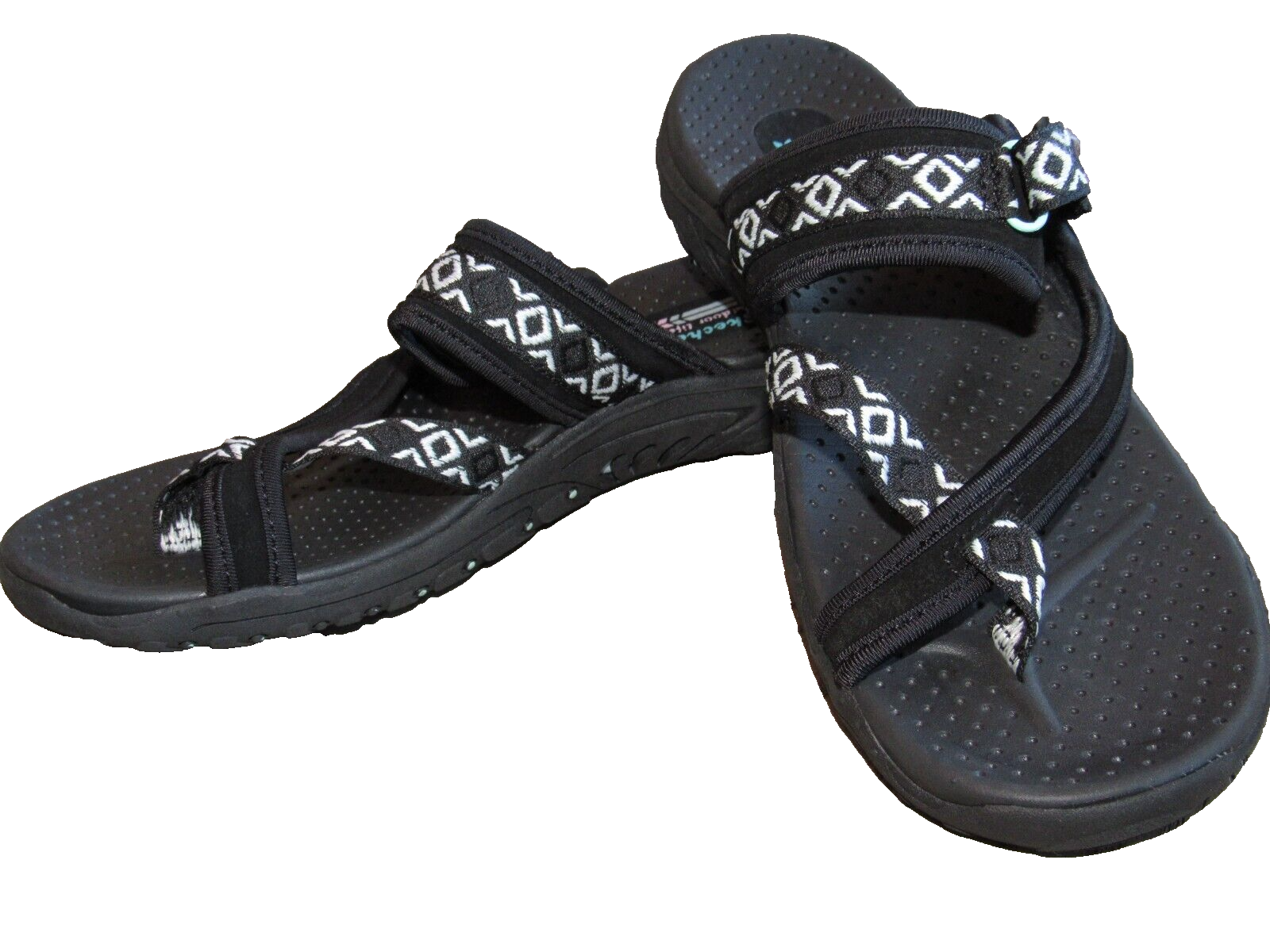 Sandals Skechers Outdoor Lifestyle Arch Comfort Black Women Size 9.5-image