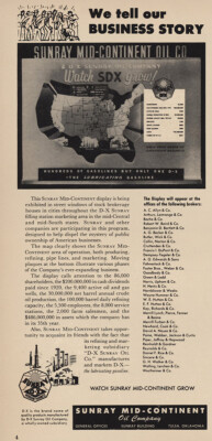 1955 Sunray Mid Continent Oil: Business Story Vintage Print Ad