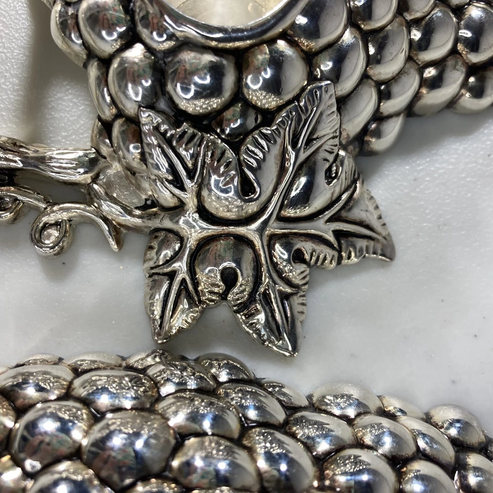 Candelabros Godinger plateados racimo de uva mesa cónica par mesa de cosecha Foto 4 de 4