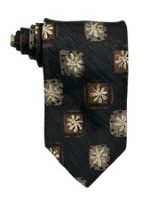 Geoffrey Beene 100 SILK Men's Black Geometric Tie 59  X 3.75  