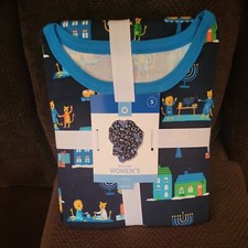 Wondershop Womens Lion Print Pajama Set Size Small Blue Hanukkah