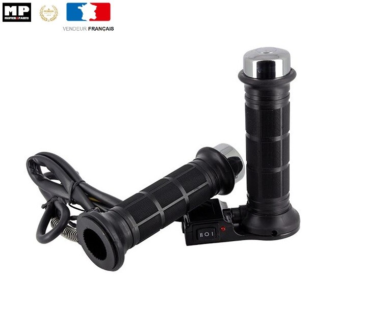 Poignées chauffantes universelles moto 130 mm en gomme haute densité