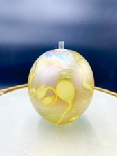 Vintage Robert Eickholt Iridescent Glass Perfume Bottle Signed 3.5&rdquo; VG
