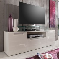 Smart Low Board Tv Stand In White High Gloss With 3 Doors Smart Low Board Tv Stand In White High Gloss With 3 Doors