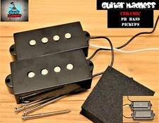 G.M. Ceramic PB Precision Bass Pickup Set Black Covers