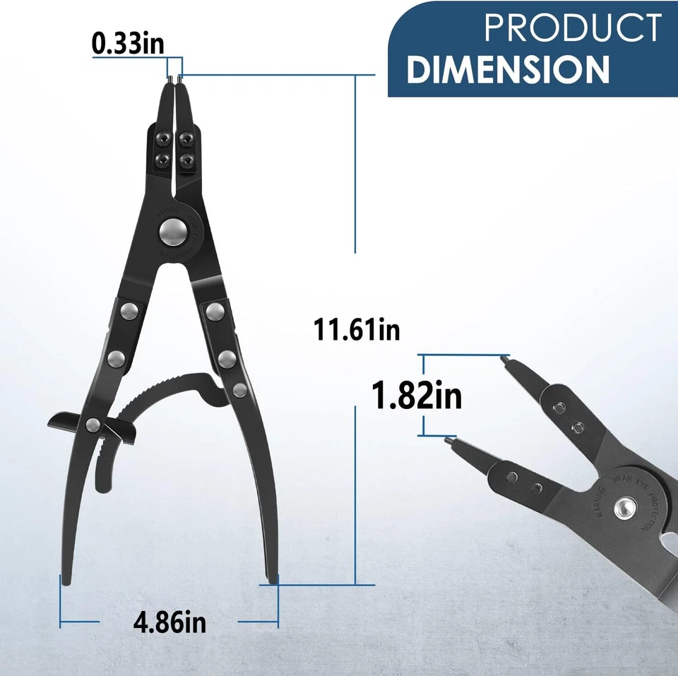 REPLACE FOR Lisle 38700 Spindle Snap Ring Pliers for Ford Super Duty - Image 2 of 4