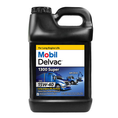 Mobil Delvac 1300 Super Heavy Duty Premium Synthetic Blend Diesel 15W-40, 2.5gl