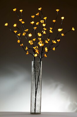 Kirschblüte Bernstein Zweig Licht, warme LED Leuchten mit Steckstrom