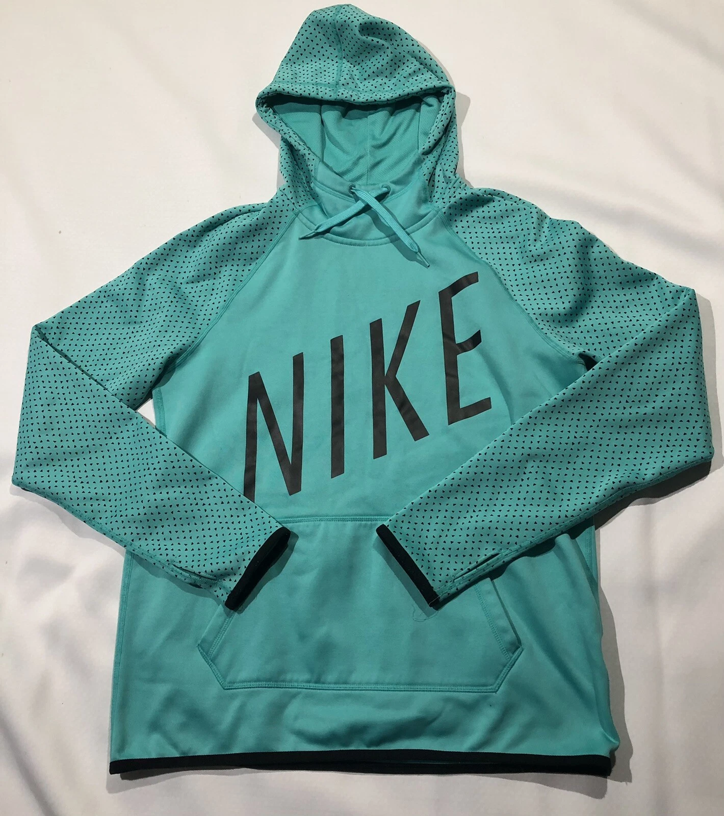 Nike Hoodie Men Medium Green Sweatshirt Sweater Dri Fit Mint