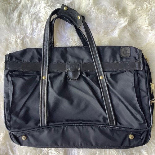 Hartmann Luggage Suit O Matic Bag Original Black Leather Fabric Vintage Locks