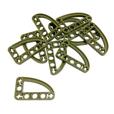 10 NEUE LEGO Technic,Liftarm,L-Shape Quarter Ellipse Thin, OlivgrÃ¼n