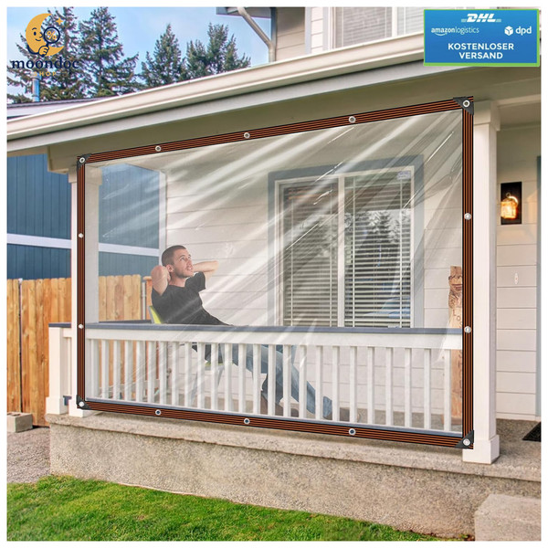 Plane Transparent 2X3M Wetterfest Mit ÖSen Abdeckplane FüR Balkon GartenmöBel-image