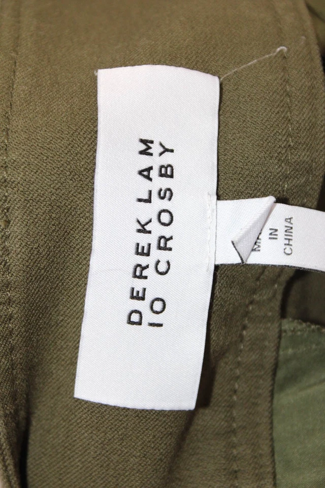 Derek Lam 10 Crosby Women Ankle Cropped Pants Green Size 4 - Image 4 of 4