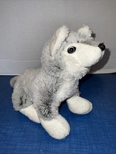 Ganz Webkinz HM358 Grey Wolf Plush Stuffed Animal NO CODE Gray White Husky