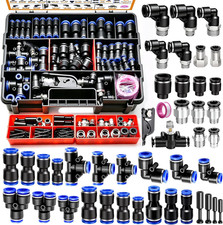 210 PCS Quick Connect Air Hose Fitting Assortment Kit  Fit 1/8,1/4,5/16,3/8,1/2