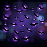 Halloween Fledermaus Deko 24 StüCk PVC 3D LED Wandaufkleber FüR Innen AußEn
