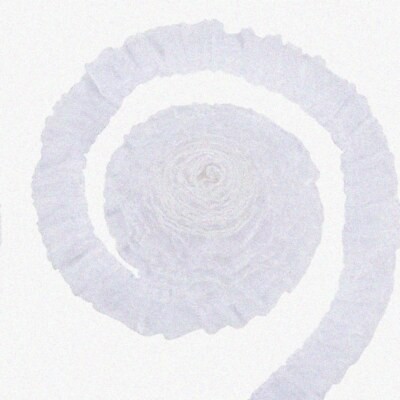 8-Yard White Polyester Pleated Lace Trim