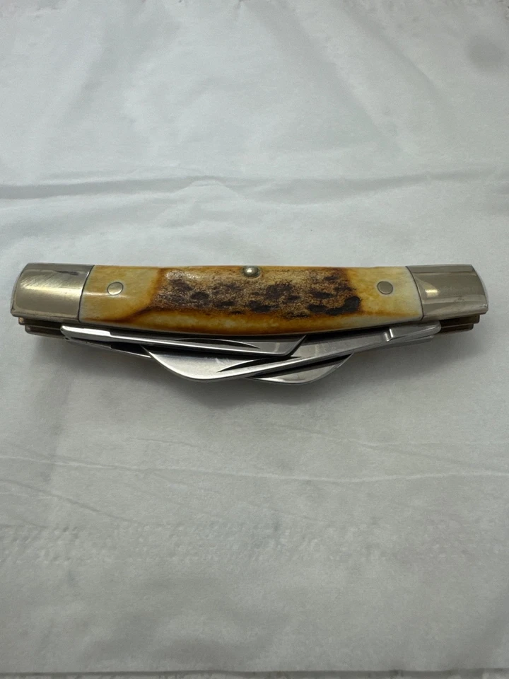 Zwilling J.A. Henckels Solingen Red Shield 4 Blade Hand Forged Stag Congress - Image 4 of 4