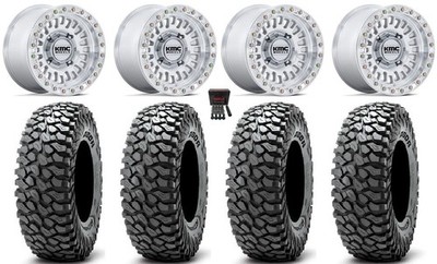 KMC Aztec Bdlk 15'' Wheels Mh +0mm 32'' RocScraper Tires Polaris RZR XP 1K/PRO XP