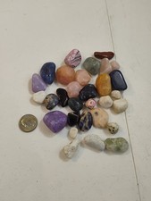 Crystals and Minerals Rock Lot, 30 Stones Gemstone Mix Free Shipping