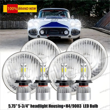 For Chevy Corvette 62-82 4x Dot 5.75 5-34 Round Led Headlights Hilo Beam