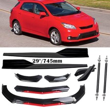 Front Bumper Lip Splitter Spoiler Glossy Black Body Kit For Toyota Matrix 07-14