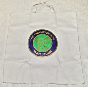 WIMBLEDON “THE CHAMPIONSHIP” LARGE CANVAS TOTE BAG - 3-COLOR LOGO, STURDY CANVAS