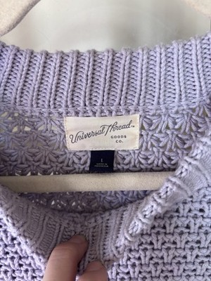 Universal Thread cable knit crewneck pullover sweater in a lavender Size Large