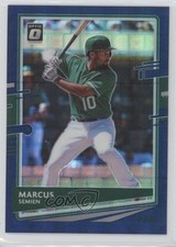 2020 Panini Donruss Optic FOTL Blue Pandora Prizm 33/99 Marcus Semien #117 c2a