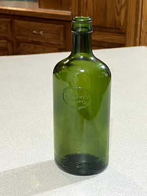 St Peter s Brewery Green Glass Beer Bottle 600ml Embossed Collectible England