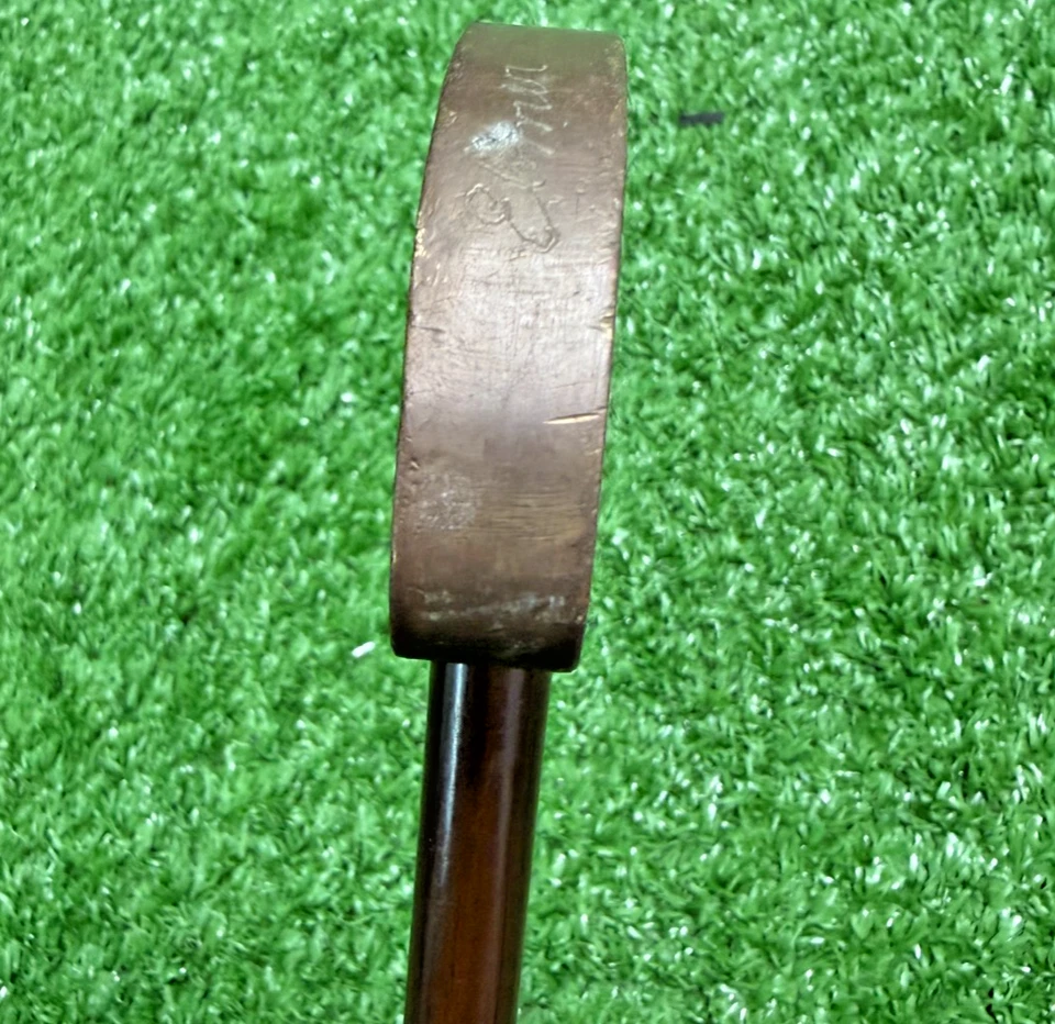 UNIQUE Vintage Antique ca. 1930's Spiral Shafted 2 Way Straddle Putter / BAR15 - Image 4 of 4