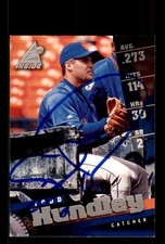 Signed Baseball Card Auto Todd Hundley 1998 Pinnacle Inside #9 New York Mets