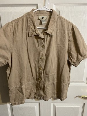 Original TY Wear Tan Shirt Or Jacket Shirt Sleeve Size 16 EUC