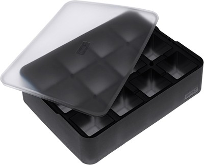 Lurch ICE FORMER Premium Eisbereiter aus Silikon mit Deckel für 12 Eiswürfel in 