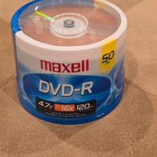 Maxell DVD-R 50-Pack Blank Discs 4.7 GB 120min 16X Video Media NEW Sealed