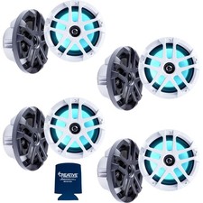 Memphis Audio LED Marine Speaker Pack: 4 Pairs MXA80L 8" Marine Grade Speakers