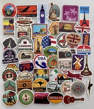 Stickerbomb 49 Set Aufkleber Sticker Urlaub Reisen Land Stadt Koffer Laptop